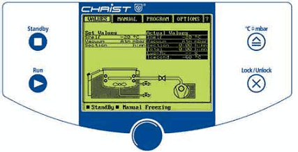 christ凍干機高級型控制面版